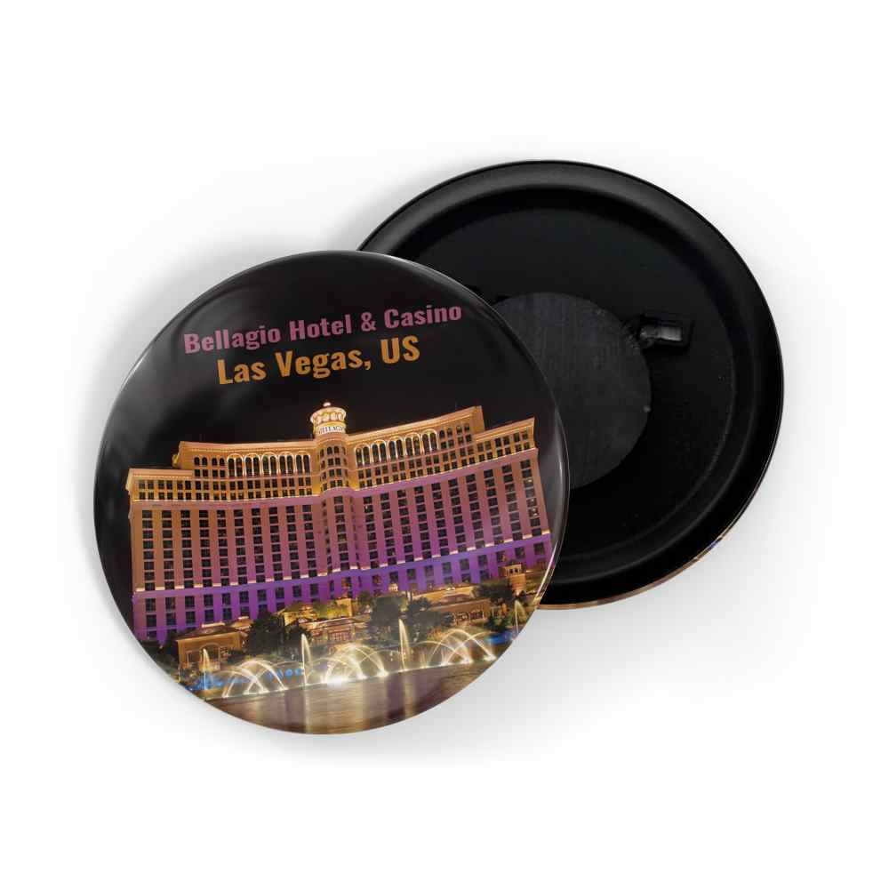 dhcrafts Fridge Magnet Multicolor Famous Tourist Place Bellagio Hotel & Casino Las Vegas United States D2 Glossy Finish Design Pack of 1